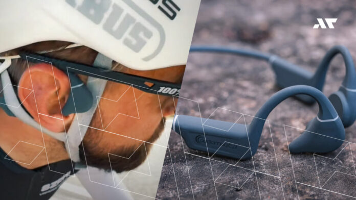 AudioMagic Sport Pro podczas treningu triathlonowego – słuchawki z przewodnictwem kostnym w użyciu
