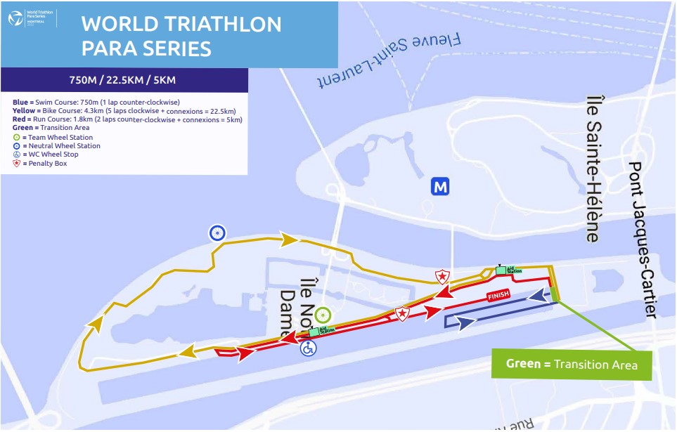 Trasa wyścigu World Triathlon Para Series Montreal