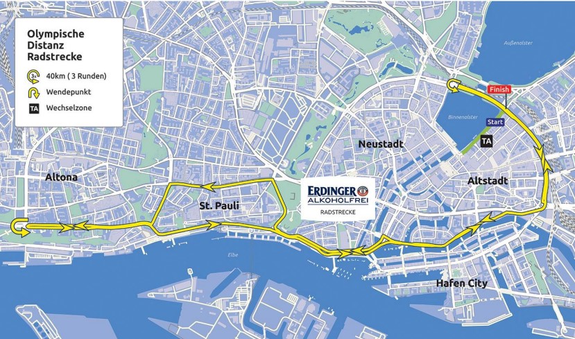 WTCS Hamburg - trasa rowerowa, dystans olimpijski