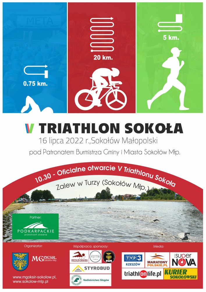 Plakat Triathlonu Sokoła 2022