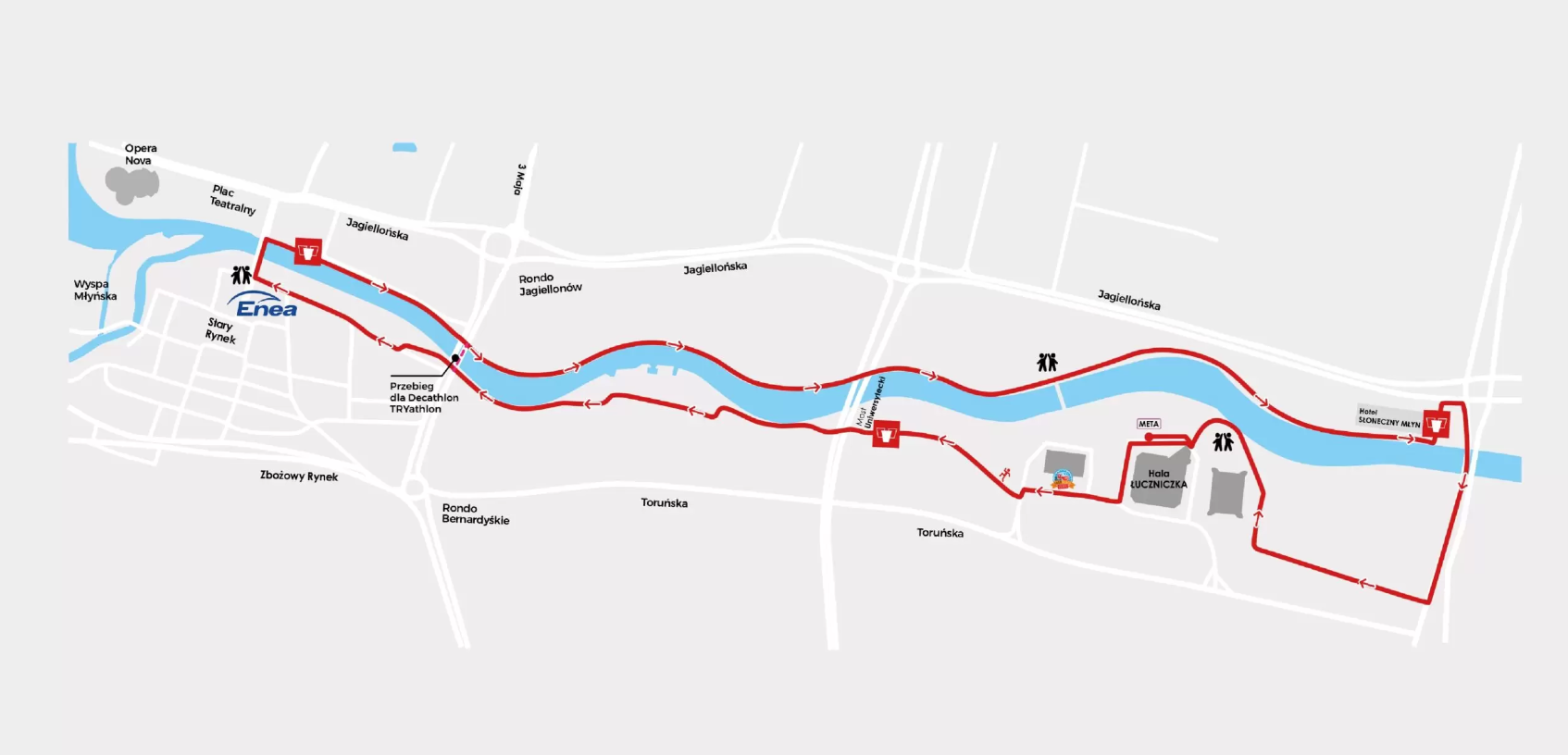 Trasa biegowa Enea Bydgoszcz Triathlon 2022