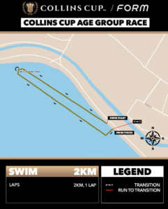 Trasa pływacka Collins Cup 2022