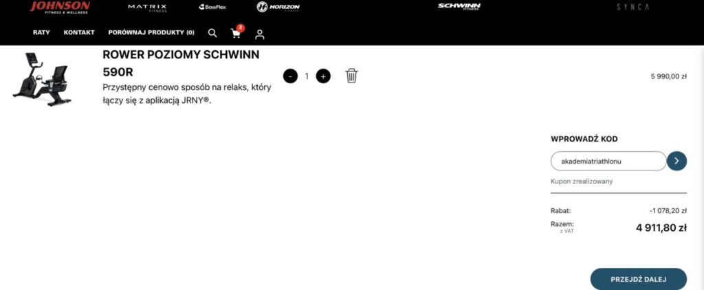 Strona Johnson Fitness – rabat 