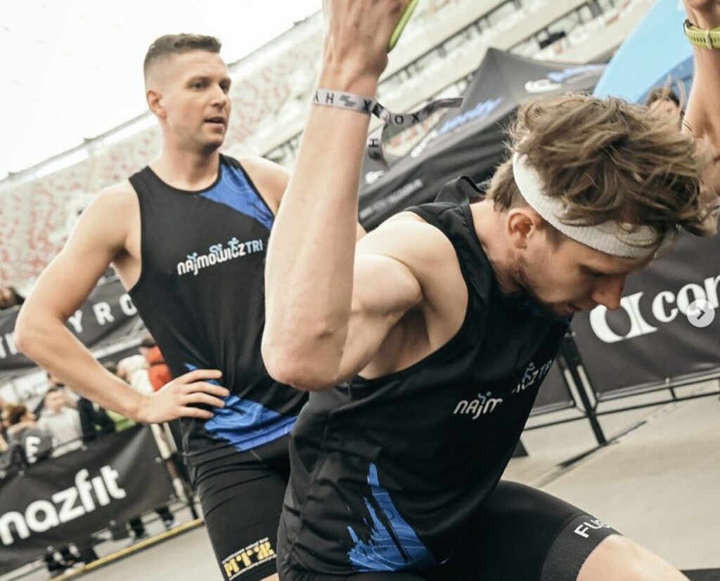 Sebastian Najmowicz i Paweł Najmowicz na zawodach HYROX