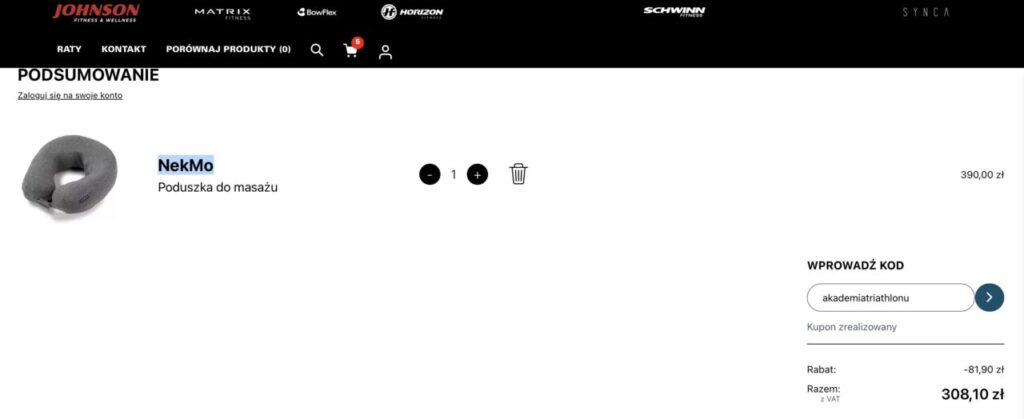 rabat Johnson Fitness Black Week