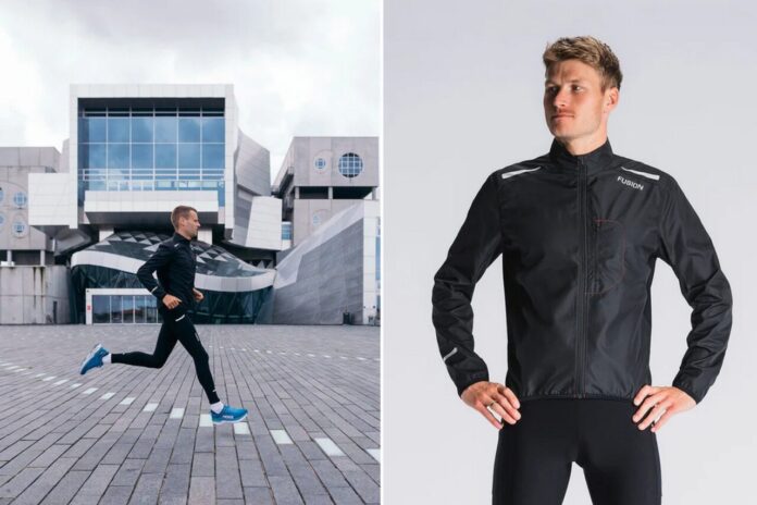 Odzież z odblaskami do biegania – kurtka biegowa Fusion poprawiająca widoczność po zmroku