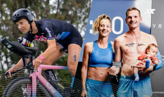 Emma Pallant-Browne podczas zawodów triathlonowych oraz po starcie HYROX z rodziną – szybki powrót do sportu po porodzie, sezon 2026