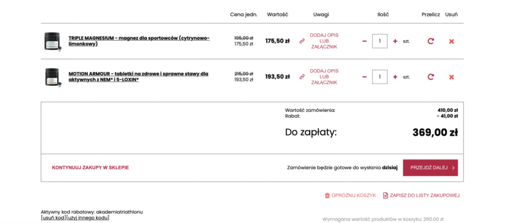 Koszyk zakupowy z suplementami Pillar: Motion Armour na stawy z NEM® i 5-LOXIN® oraz Triple Magnesium dla sportowców
