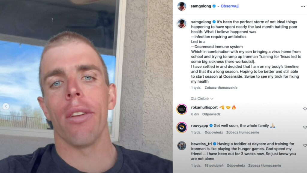 Sam Long opowiada na Instagramie o problemach zdrowotnych przed rozpoczęciem sezonu 2026
